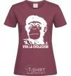 Women's T-shirt VIVA LA EVOLUCION burgundy фото