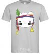 Men's T-Shirt HELLO KITTY INDIAN grey фото