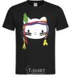 Men's T-Shirt HELLO KITTY INDIAN black фото