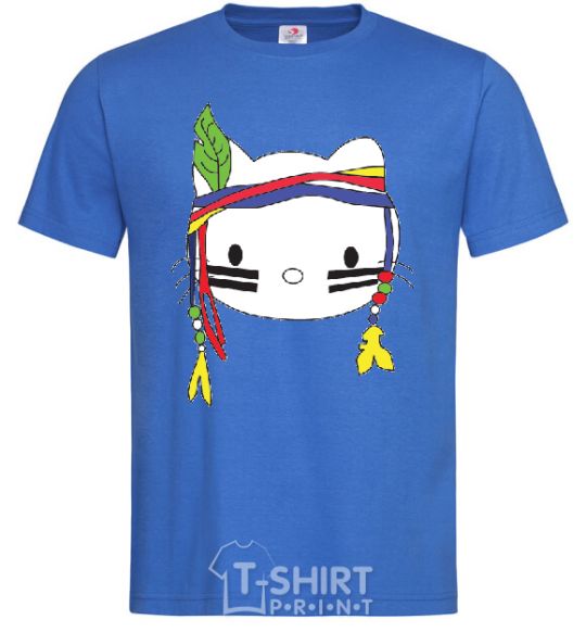 Men's T-Shirt HELLO KITTY INDIAN royal-blue фото