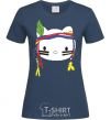 Women's T-shirt HELLO KITTY INDIAN navy-blue фото