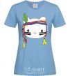 Women's T-shirt HELLO KITTY INDIAN sky-blue фото