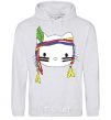 Men`s hoodie HELLO KITTY INDIAN sport-grey фото