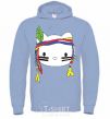 Men`s hoodie HELLO KITTY INDIAN sky-blue фото