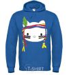 Men`s hoodie HELLO KITTY INDIAN royal фото