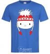 Men's T-Shirt Hello kitty in caps royal-blue фото