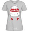 Women's T-shirt Hello kitty in caps grey фото