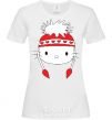 Women's T-shirt Hello kitty in caps White фото