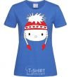 Women's T-shirt Hello kitty in caps royal-blue фото