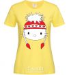 Women's T-shirt Hello kitty in caps cornsilk фото