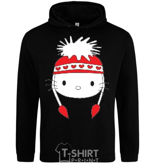 Men`s hoodie Hello kitty in caps black фото