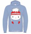 Men`s hoodie Hello kitty in caps sky-blue фото