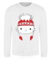 Sweatshirt Hello kitty in caps White фото