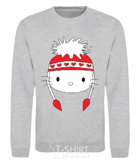 Sweatshirt Hello kitty in caps sport-grey фото