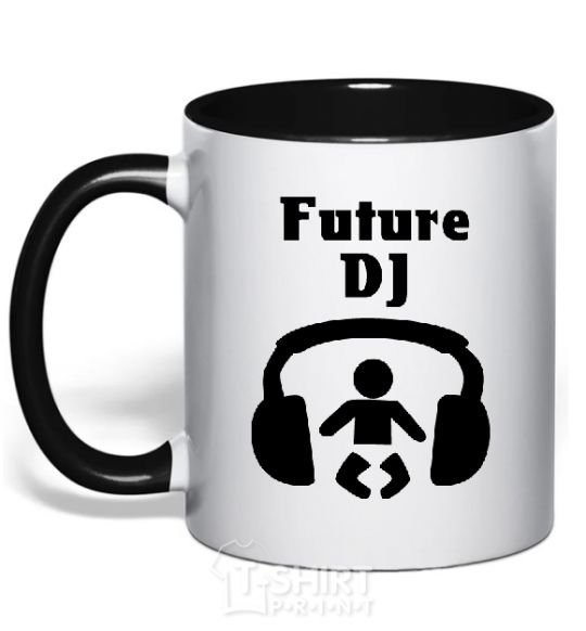 Чашка с цветной ручкой FUTURE DJ Черный фото