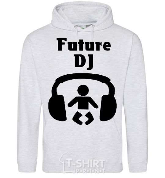 Men`s hoodie FUTURE DJ sport-grey фото