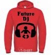 Men`s hoodie FUTURE DJ bright-red фото