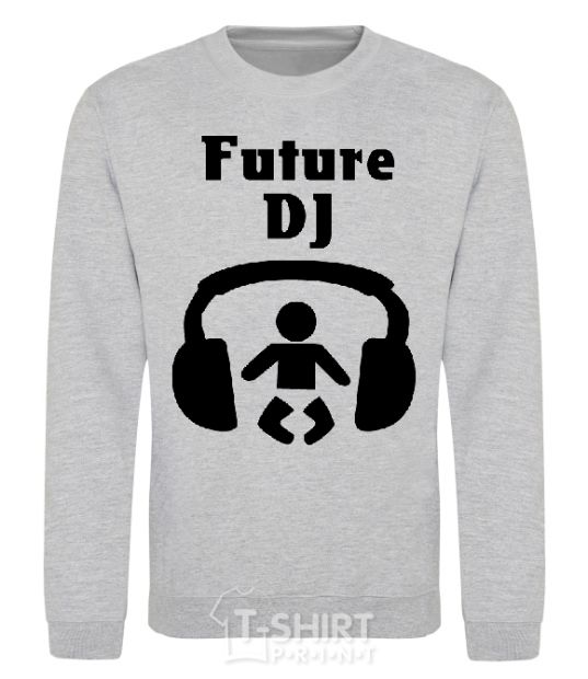 Свитшот FUTURE DJ Серый меланж фото