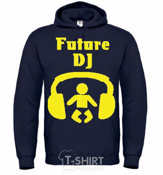 Men`s hoodie FUTURE DJ navy-blue фото