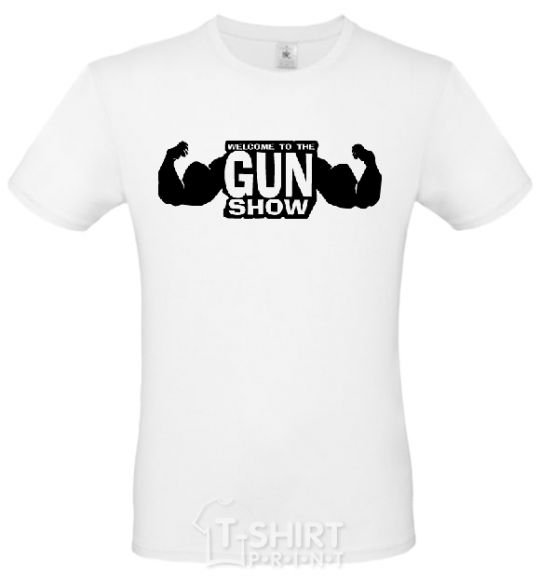 Men's T-Shirt WELCOME TO THE GUN SHOW White фото