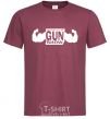 Men's T-Shirt WELCOME TO THE GUN SHOW burgundy фото