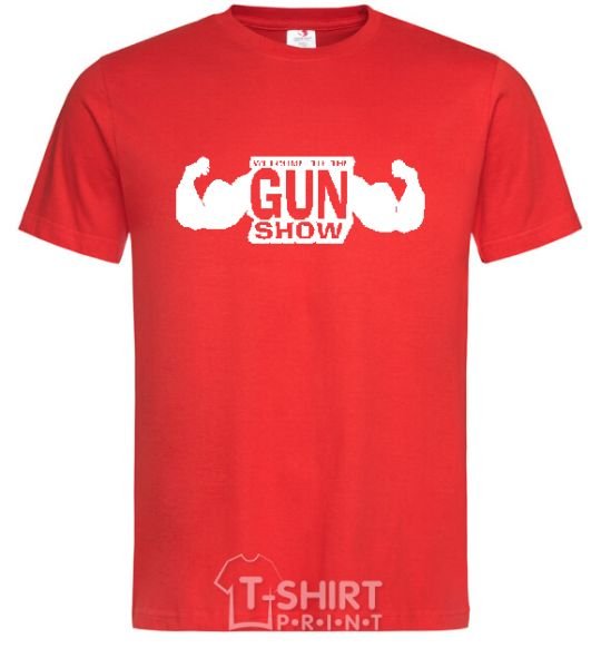 Men's T-Shirt WELCOME TO THE GUN SHOW red фото