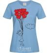 Women's T-shirt HIS LOVE STORY sky-blue фото