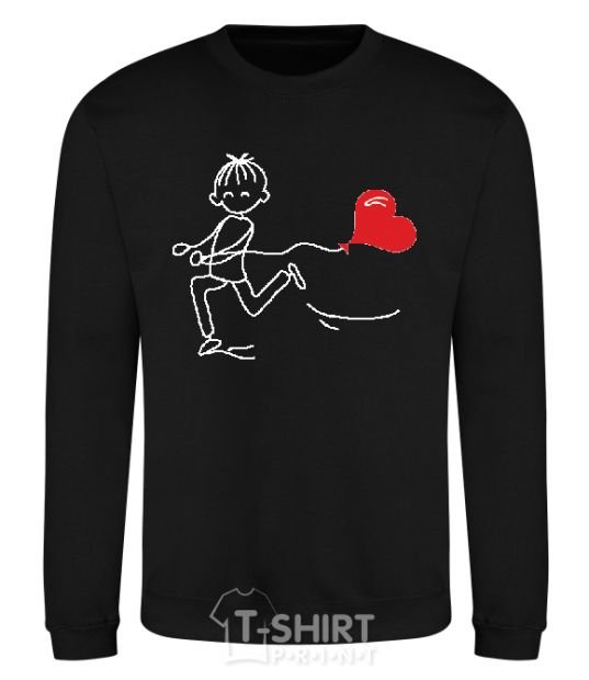 Sweatshirt BOY WITH BALLOON black фото