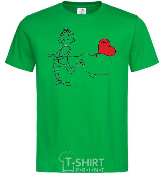Мужская футболка BOY WITH BALLOON Зеленый фото