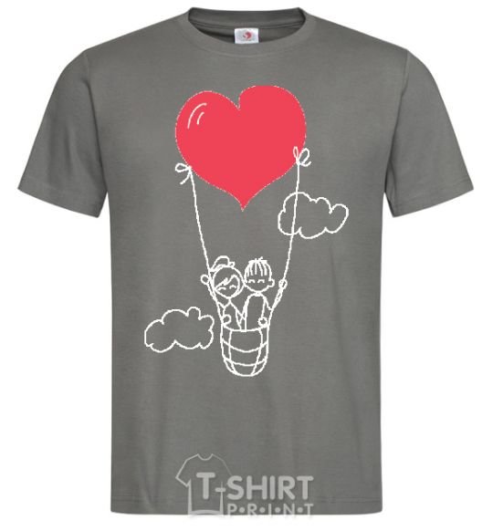 Men's T-Shirt LOVE STORY 3 dark-grey фото