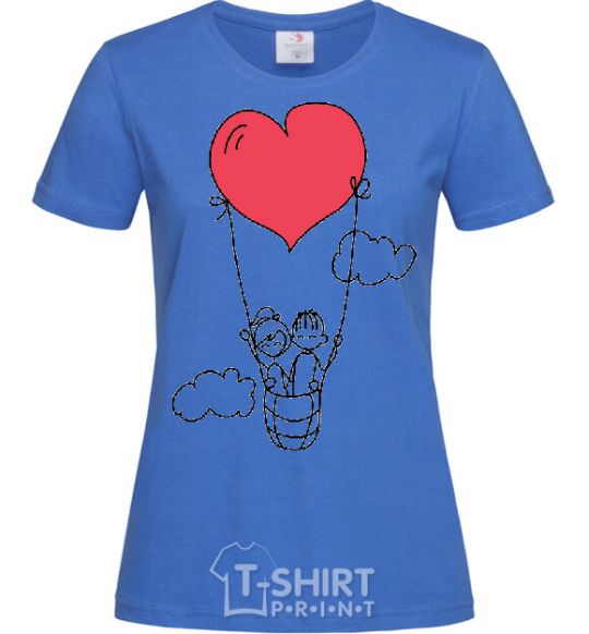 Женская футболка LOVE STORY 3 Ярко-синий фото