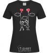 Women's T-shirt LOVE STORY 4 black фото