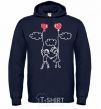 Men`s hoodie LOVE STORY 4 navy-blue фото