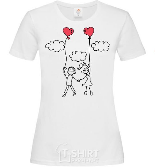 Women's T-shirt LOVE STORY 4 White фото