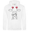 Men`s hoodie LOVE STORY 4 White фото