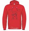 Men`s hoodie LOVE STORY 4 bright-red фото