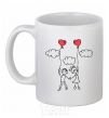 Ceramic mug LOVE STORY 4 White фото