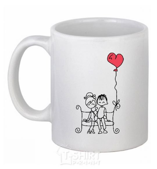 Ceramic mug LOVE STORY 5 White фото