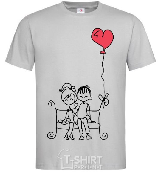 Men's T-Shirt LOVE STORY 5 grey фото