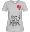Women's T-shirt LOVE STORY 5 grey фото