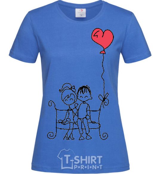 Женская футболка LOVE STORY 5 Ярко-синий фото
