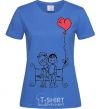 Women's T-shirt LOVE STORY 5 royal-blue фото