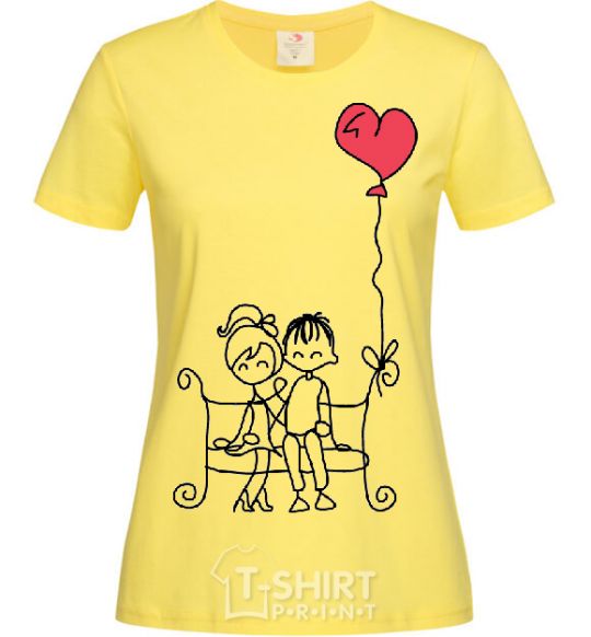 Женская футболка LOVE STORY 5 Лимонный фото