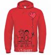 Men`s hoodie LOVE STORY 5 bright-red фото