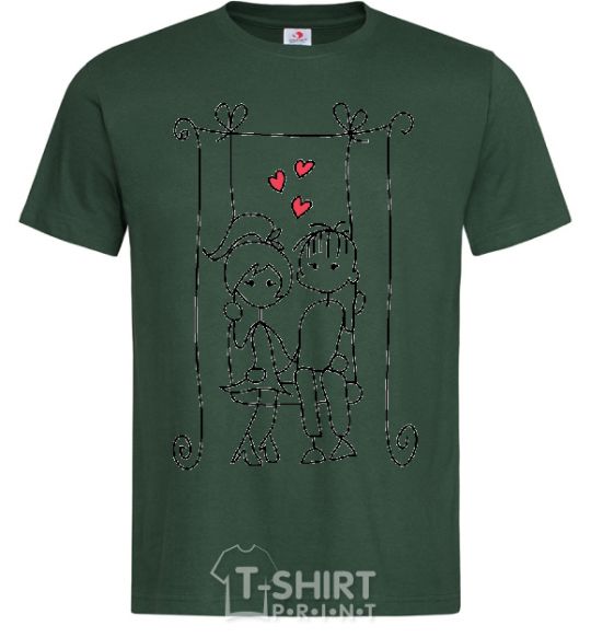 Men's T-Shirt LOVE STORY 6 bottle-green фото