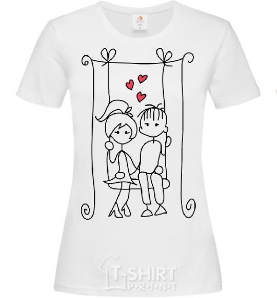 Women's T-shirt LOVE STORY 6 White фото