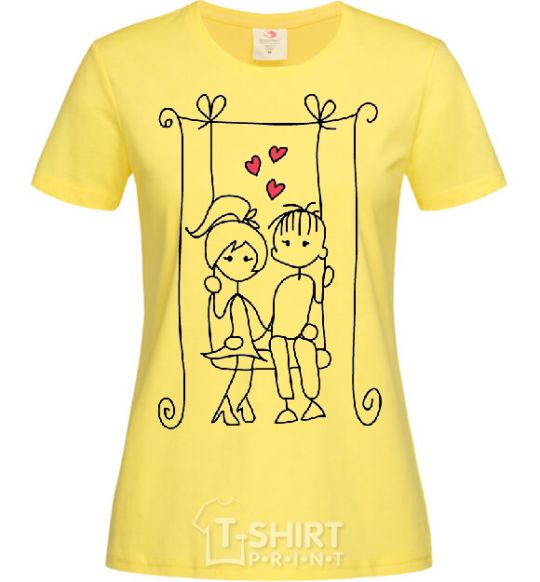 Women's T-shirt LOVE STORY 6 cornsilk фото