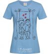 Women's T-shirt LOVE STORY 6 sky-blue фото