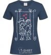 Women's T-shirt LOVE STORY 6 navy-blue фото