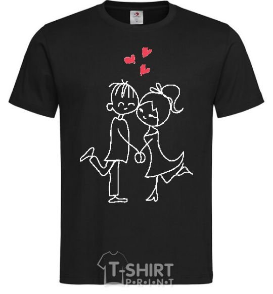 Men's T-Shirt LOVE STORY Together black фото